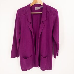 VTG Knit Cardigan Sweater Womens S Heavyweight Blazer Dopamine Art Teacher Retro